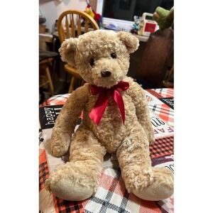 Douglas Cuddle Toy Plush Teddy Bear with Red Ribbon